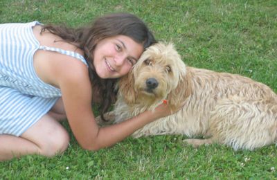 moi et mon chien le jour de mon anniversaire 