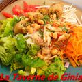 Salade vietnamienne au poulet et aux nems