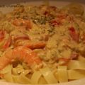 "Tagliatelles aux crevettes"