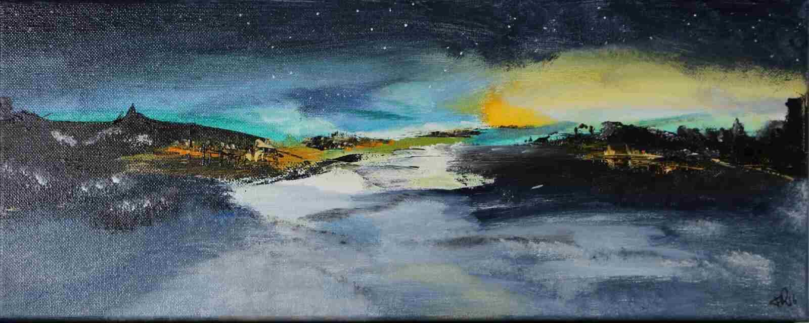 Aurore boréale- acryl 2016- 20 X50cm (n°74 ND),
