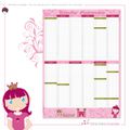 Calendrier Perpétuel PRINCESSE - Anniversaire et Fête