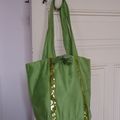 Sac vert prairie avec des paillettes 