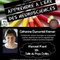 Grande conférence - Apprendre à l’ère des neurosciences – Catherine Dumonteil-Kremer – mercredi 19 avril – 20h – Crolles  