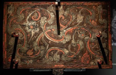 Painted Wooden Weapon Rack, Han dynasty, 2nd century BCE