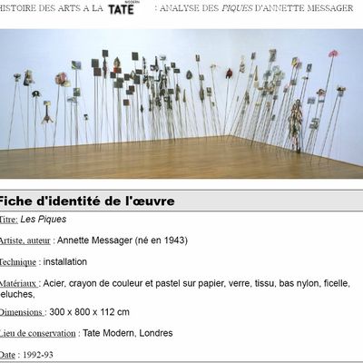 Histoire des arts à la Tate Modern : Annette Messager