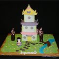 Gâteau 3D Pagode Kokeshi Kawaii, anniversaire de ma fille.