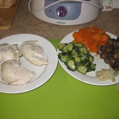 Poulet aux courgettes (ou autres légumes verts)