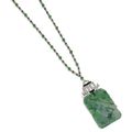 Jadeite, Diamond, Onyx and Enamel Pendant-Necklace & Pendant-Earrings, Circa 1925