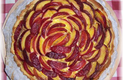 Tarte aux nectarines et au pain d'épices