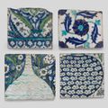 A group of Damascus underglaze-painted pottery tiles, Syria, 16th-18th Century