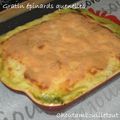 Gratin d'épinards et quenelles