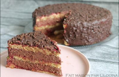 Gâteau pistache framboise comme un layer cake...