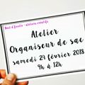 Atelier couture organiseur de sac - samedi 24 février