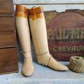 Anciens Embauchoirs de Bottes en Bois / Cheval Equitation