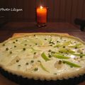 Tarte au brie fermier, granny smith et petits pois