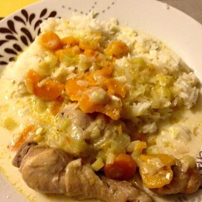 Pilon de poulet façon blanquette