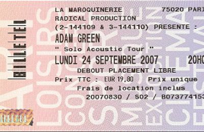 Adam Green - Lundi 24 Septembre 2007 - La Maroquinerie (Paris)