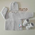 TUTO tricot bb FACILE et PREMA BOUTIQUE bebe modele layette bébé et patron a tricoter Explications brassière, bonnet, chaussons