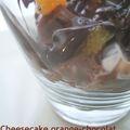 Cheesecake orange-chocolat dans un verre