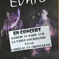 Concert à la Table Gourmande samedi 16 mars