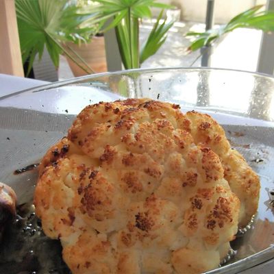 Choux fleur rôti entier