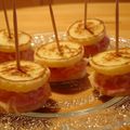 Mini club blinis au jambon et gruyère