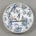 Marseille. Assiette à décor polychrome dit à l’astéroïde, Manufacture de Leroy,  XVIIIe siècle