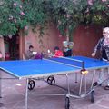 Mercredi 7 novembre : un temps de réjouissance autour de la table de ping-pong à l'accueil de l'association Ourika Tadamoune