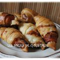 Mini croissants feuilletés au saumon fumé 