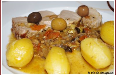 FILET MIGNON DE PORC AUX OLIVES FACON TAJINE