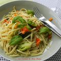 Linguine aux légumes d'été, sans gluten et sans lactose