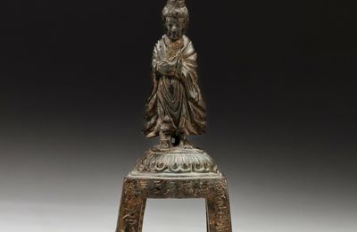 An inscribed bronze figure of a Bodhisattva, Late Eastern Wei dynasty, dated to the fifth year of the Wuding Period (corresponding to 547)