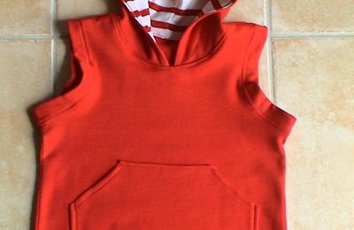 Voilà ma version du sweat à capuche (désolée pour