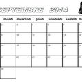 Calendriers de l'année 2014-2015