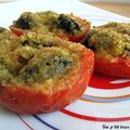 Tomates farcies au beurre d'escargots au basilic