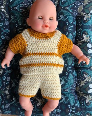 Ensemble Basique au Crochet pour Poupon Corolle 30 cm 12 inch Top et Short