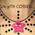 Collier Etoile kawaii Rose Fimo