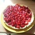 Tarte aux framboises et aux fraises