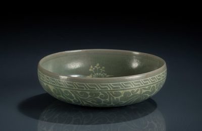 A sangam-inlaid celadon-glazed bowl, Korea, Koryo dynasty (918–1392)