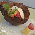 Gourmandise et coupe en choco 