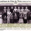 Ecole publique de filles classe de fin d'études 1952
