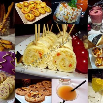 Sélection gourmande pour les fêtes, le salé (apéritifs)