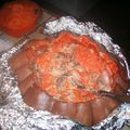 Citrouille garnie cuite au four