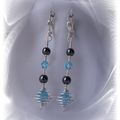 Boucles d'oreilles SHIRYU Bleue Turquoise