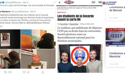 Zineb El Rhazoui remercie le syndicat d'extrême-droite "La Cocarde Etudiante" de lui avoir rendu hommage