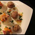 Boulettes de veau à l'orange pour ceux qui aiment le mélange léger de sucré-salé