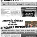 AG "STAGIAIRE IMPOSSIBLE" mercredi 20 octobre 17h