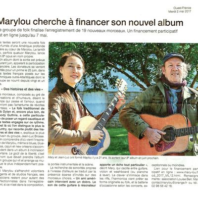 Ouest France / Lancement de la campagne de financement de l'album