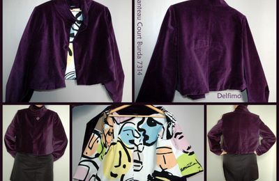 Couture: manteau burda 7314 et peinture textile