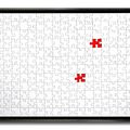 Puzzle Blanc - manque 2 P. sur fond Blanc 2010 - 26 ( 40 x 53 cm )
